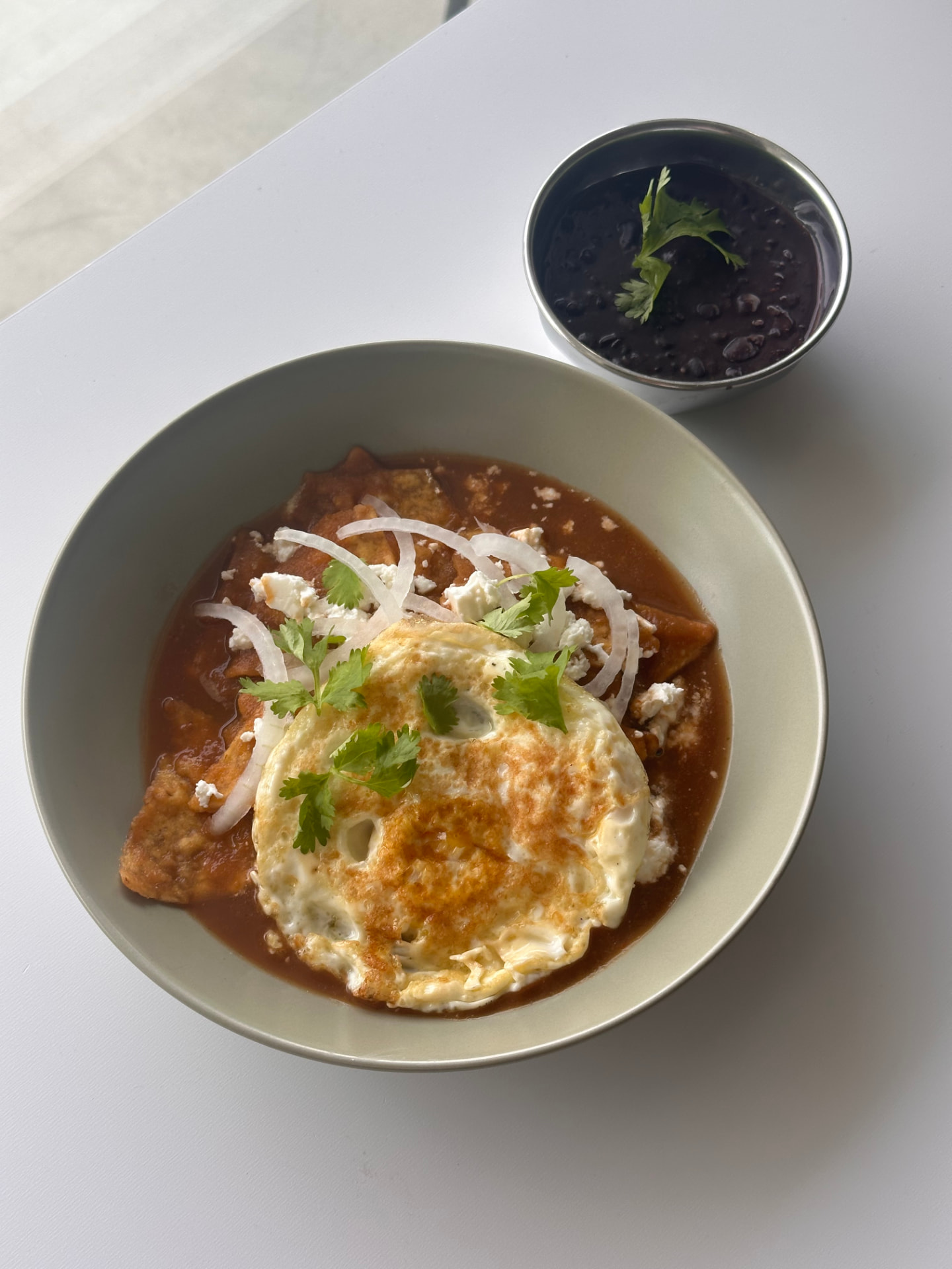 Healthy Chilaquiles Rojos