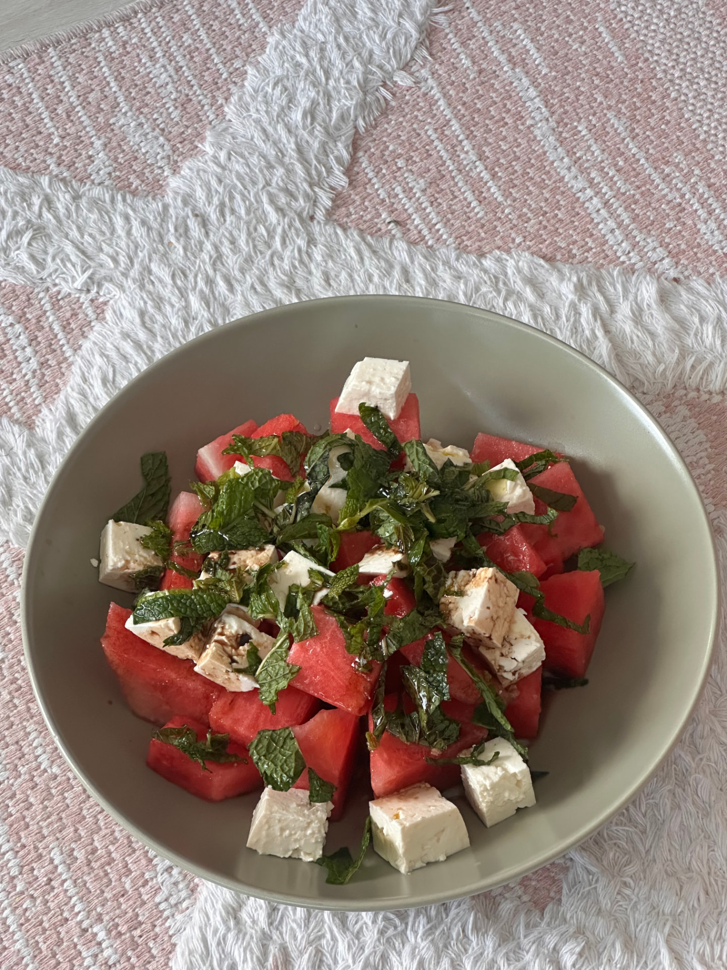 Watermelon, Feta & Mint Salad